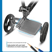 Scooter de mobilité des jeunes avec frein à une jambe Béquilles de blessure à la cheville Walker & Rollator pour la récupération des fractures