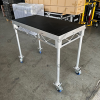 Table de travail DJ kkmark pour festival de musique avec roues robustes