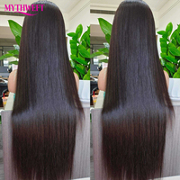 Perruques 13x6 en cheveux vietnamiens bruts lisses, sans colle, avec dentelle frontale HD transparente, perruques en cheveux vierges Remy ultra-lisses