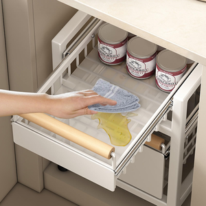 Organizador de Gabinetes Extraíble de 2 Niveles a Prueba de Polvo para Baño y Cocina, para Especias, Juguetes, Bolsas Escolares, con Cajones Deslizantes - Product Image 3