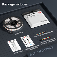 BTF LIGHTING, Cada Circuito Integrado Controla Una Tira de Luces LED 5050 SMD RGBIC de 60 LED, Direccionables Individualmente, DC24V