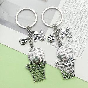 Hip-Hop Sports <strong>Basketball</strong> Football Tennis Badminton Alloy Keychain Creative Game Peripheral Gift Key Ring Pendant Wholesale - Product Image 4