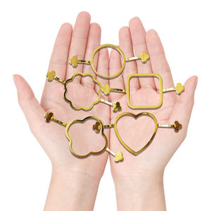 शादी के निमंत्रण के लिए बहु-आकार धातु मोम सील मोल्ड धारक के साथ सोने की मोम सील किट - Product Image 3