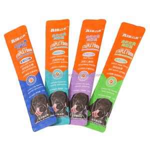 Friandises à lécher pour chiens saveur poulet et crabe OEM/ODM 15g 18g, snacks humides crémeux en sachet, variété d'aliments pour animaux <span class=keywords><strong>de</strong></span> compagnie personnalisables - Product Image 1