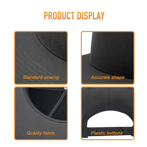 Gorra <span class=keywords><strong>de</strong></span> Béisbol al por Mayor, Impermeable, <span class=keywords><strong>de</strong></span> 5 Paneles, Azul, con Cierre a Presión, Personalizada, <span class=keywords><strong>de</strong></span> <span class=keywords><strong>Lana</strong></span>, con Logotipo Bordado <span class=keywords><strong>en</strong></span> 3D, Visera Plana, Parte Superior Rígida, Forrada, para Mujer - Product Image 4