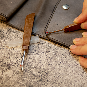 Découpeur de couture Imitation Grain de <span class=keywords><strong>bois</strong></span>, détacheur de tissu en cuir, accessoires d'outils de couture - Product Image 1