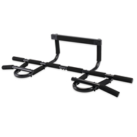 Usine en gros de haute qualité en acier noir barre de porte professionnelle barre de traction pour accrocher sans vis et sans glisser