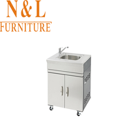 Four et grilles d'extérieur en acier inoxydable, gril à l'extérieur, île brûlant, meubles de cuisine intégrés, avec comptoir