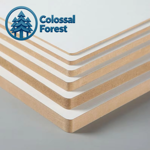Chine 3mm 6mm 9mm 10mm 12mm 16mm 18mm 1220x2440 Plaque de <span class=keywords><strong>bois</strong></span> MDF stratifié mélaminé couleur blanche, panneau HDF pour meubles - Product Image 1