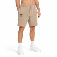 Shorts de survêtement décontractés pour hommes, en molleton bouclette 100 % coton épais, respirant, avec cordon de serrage et taille élastique, personnalisables en gros