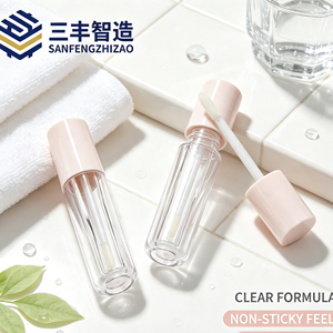 หลอดลิปกลอสใสทรงเรียวบาง ฝาสีชมพูพาสเทล ขนาด 4 มล. สำหรับบรรจุลิปสติกแบบน้ำ - Product Image 3