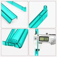 Accessoire de jeu de Mahjong : Règle de placement de tuiles transparente et colorée, portable, écologique, durable, pour les soirées en famille et les jeux de société multijoueurs