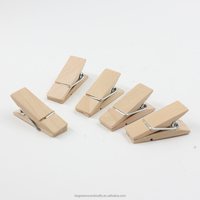 Pince à linge en bois naturel de 36mm faite à la main en bois poli pour photo tenture murale décoration artisanat chevilles
