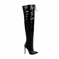 Bottes de jazz pour femmes, à talons hauts pointus, pour soirée et boîte de nuit, style latine, sexy, à brides croisées, grandes tailles, personnalisables