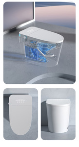 Inodoro inteligente integrado con movimiento <span class=keywords><strong>de</strong></span> la boquilla para limpieza y función <span class=keywords><strong>de</strong></span> aire caliente ajustable - Product Image 3