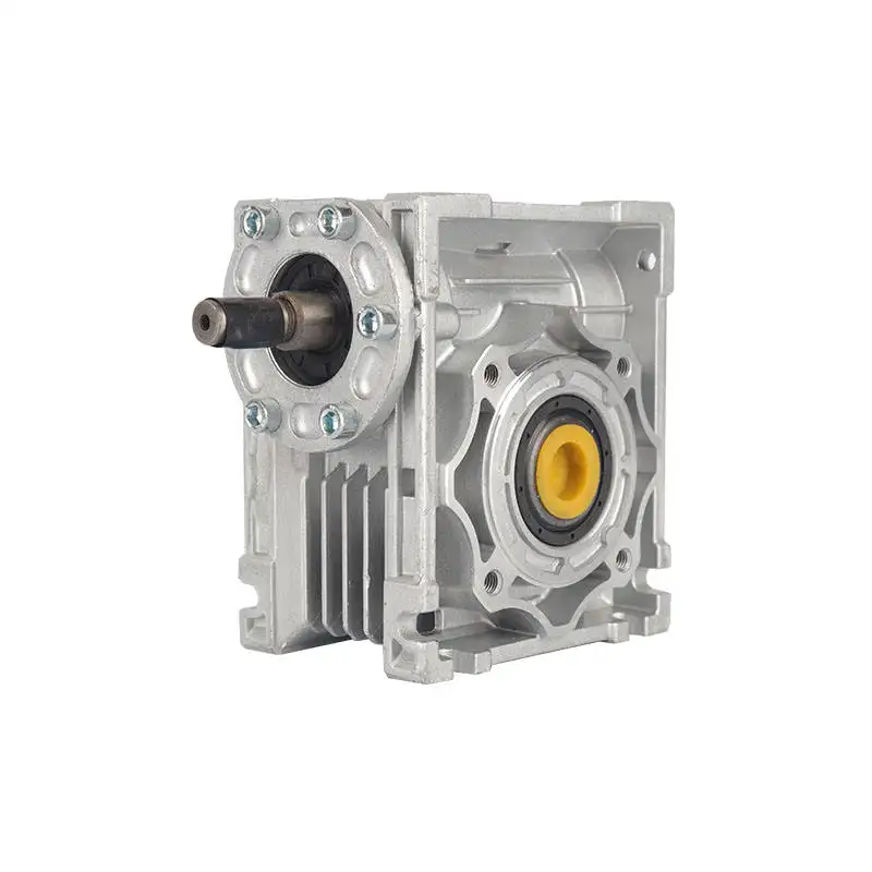 NRV050 Electric Motor Worm Gearbox With Input Shaft Spur Gear 90 Degree Shaft Dc Motor Gearbox