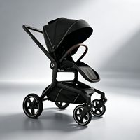 Poussette bébé LandLeopard de style européen, siège réversible, roues amortissantes, pliable en plastique