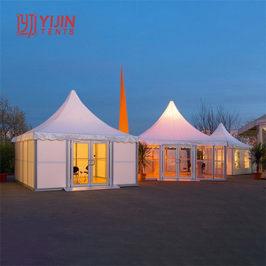 Carpa Pagoda Blanca de Aluminio y PVC Impermeable de 3x3m, 4x4m, 5x5m, 6x6m, 8x8m, para Fiestas, Eventos y Tiendas - Product Image 1