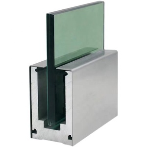 Clôture en lamelles en acier inoxydable, garde-corps en verre sans cadre pour balcon extérieur et jardin, bande lumineuse LED, escalier en aluminium en forme de U pour villa - Product Image 3