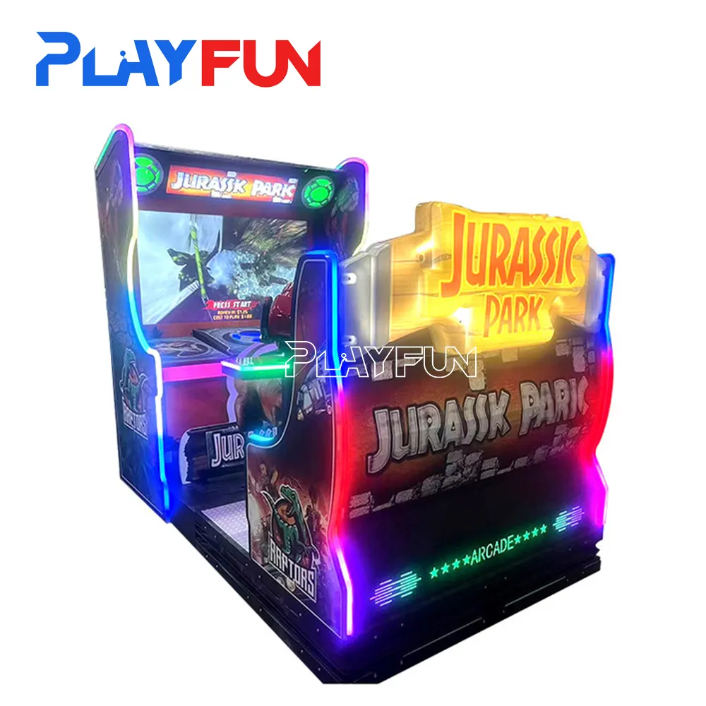 Playfun – simulation de parc jurassique à mouvement complet pour enfants, Machine de jeux vidéo d'arcade, de tir, de parc intérieur électronique