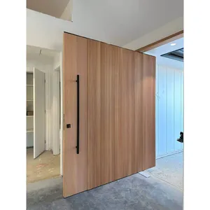 호주 인기 홈 대형 피벗 도어 입구 단단한 나무 현대 목조 현관 상업용 외부 문