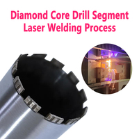 LAANCI 40-254mm Diamètre, Segment diamanté à bord en zigzag, 10 pièces, Foret à noyau humide/sec, Soudé au laser, Longueur totale 24mm, Pour perçage