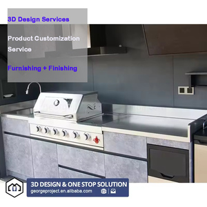 Villa Armadio <span class=keywords><strong>da</strong></span> cucina <span class=keywords><strong>Design</strong></span> Wowaterproof mobili <span class=keywords><strong>da</strong></span> cucina in legno moderni mobili <span class=keywords><strong>da</strong></span> cucina <span class=keywords><strong>da</strong></span> <span class=keywords><strong>esterno</strong></span> e accessori - Product Image 2
