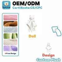 Doudou Lapin en Peluche Personnalisé pour Bébé, Couverture Réconfortante pour Nouveau-né, Jouet Apaisant, OEM ODM CPC, Animal en Peluche Personnalisé en Gros
