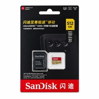 Carte SD SanDisk Extreme 190 Mo/s U3 V30 32 Go 64 Go 128 Go 256 Go 512 Go 1 To QXAA QXAV Flash