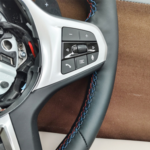 พวงมาลัยรถยนต์หุ้มหนังแท้แบบกำหนดเอง SENCH สำหรับ <span class=keywords><strong>BMW</strong></span> <span class=keywords><strong>G10</strong></span> G20 G30 - Product Image 4
