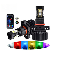 Ampoule LED de voiture 60W RGB pour phares antibrouillard H8 H11 H9 9005 HB3 9006 HB4 H10 5202 5201 PS19W PS24W 9140 9045 9040 12V