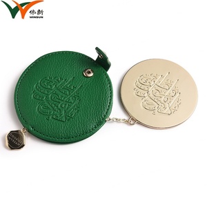 Miroir de poche compact en métal avec étui en cuir PU, best-seller - Product Image 6