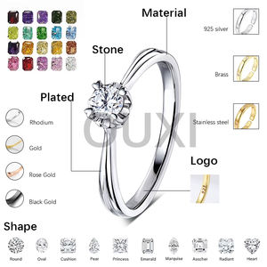 Commercio all'ingrosso 925 argento Sterling 14K placcato oro 18K cuore farfalla perla donna gioielli personalizzati anelli di moda produttore di anelli - Product Image 2