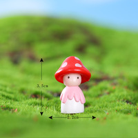 Maison de poupée Jardin Décor Micro Paysage DIY Décorations Extérieures Miniatures Champignons Poupées Résine Artisanat Fée Jardin Poupée Figurines