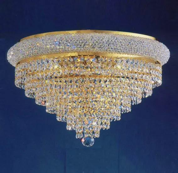 wholesale price European living room crystal decoration round custom ceiling lamp chandelier made in China