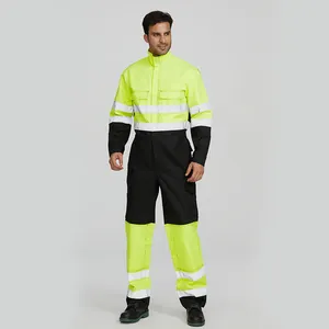 Kustom grosir murah setelan Boiler kerja pria musim dingin setelan Coverall terisolasi pakaian kerja seragam overall tahan api untuk pria