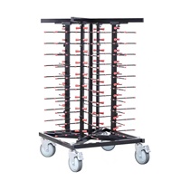 Équipement de cuisine commerciale, chariot à assiettes mobile en acier inoxydable PP 240 assiettes, fournitures pour hôtels et restaurants VNTKITCHEN