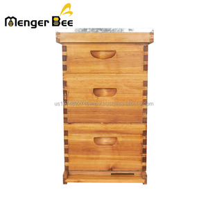 New MengerBee China Fir 20mm Thick Wax Coated 10-<b>frame</b> 3-layer Langstroth Hive Kit Commercial Beehive <b>for</b> Honey Production - Product Image 1