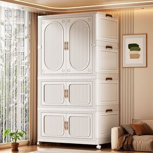 Portable Wardrobe Clothing Organizer Standing Type Rectangle No Installation Required For Bedroom Storage Cabinet HX 88105 88120 - Product Image 1