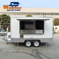 Carrito de Comida Móvil para Exteriores Webetter, Carrito de Café, Palomitas de Maíz y Chocolate, Camión de Comida para Asados, Pollo Frito, Pizza, Hot Dogs, Remolque de Comida Rápida