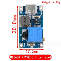 Módulo convertidor elevador de voltaje DC-DC MT3608 2A 2-24V a 5-28V, placa de alimentación de voltaje ajustable para Arduino/Raspberry