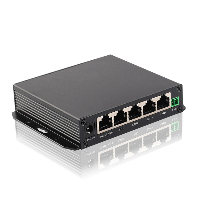 Metal Casing DIN Rail Watchdog Industrial 4G LTE Router with VPN and Wide Voltage 5-30V Dual SIM Failover Outdoor 4G Router