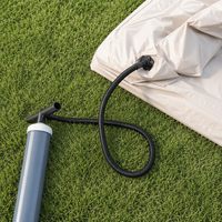 Nouvelle Tente Gonflable Design 6,3 m² Colonne d'Air Standard Oxford 210D Kaki 3-4 Personnes Famille Portable Facile à Monter Glamping Camping