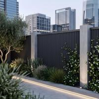 Panneau de clôture en aluminium pour la protection de la vie privée, noir mat, revêtement en poudre, jardin, cour, anti-rouille, installation facile, taille personnalisée