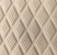 Matériau de revêtement de siège de voiture en cuir PVC matelassé diamanté avec trous d'aération, OEM ODM, pour pièces de garniture automobile