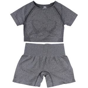 Fitness Clothing Woman 2026 Seamless Gym Workout Set Short <strong>Yoga</strong> Gym Activewear Set 2 Piece Short Gym Fitness Sets for Women - Product Image 6