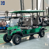 Voiturette de golf électrique 6 places, batterie lithium 72V, homologuée pour la route, LSV, pour les services de navette d'hôtel et de complexe hôtelier