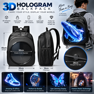 กระเป๋าเป้สะพายหลังโฮโลแกรม 3 มิติ HoloPack สำหรับโฆษณาและแฟชั่น  กระเป๋าแสดงสินค้าโปรโมชั่น  กระเป๋าเป้ LED  ของขวัญ - Product Image 2
