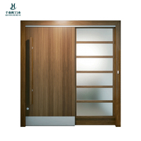 Puerta delantera pivotante de aluminio fundido, puerta de entrada segura de diseño personalizado moderno, puerta pivotante para madre e hijo