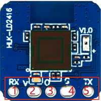 Sensor de Presencia Humana AIP Ultrapequeño HLK-LD2416, Detecta la Presencia y Distancia de un Cuerpo Humano, Sensor de Radar de Onda Milimétrica